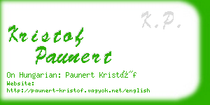 kristof paunert business card